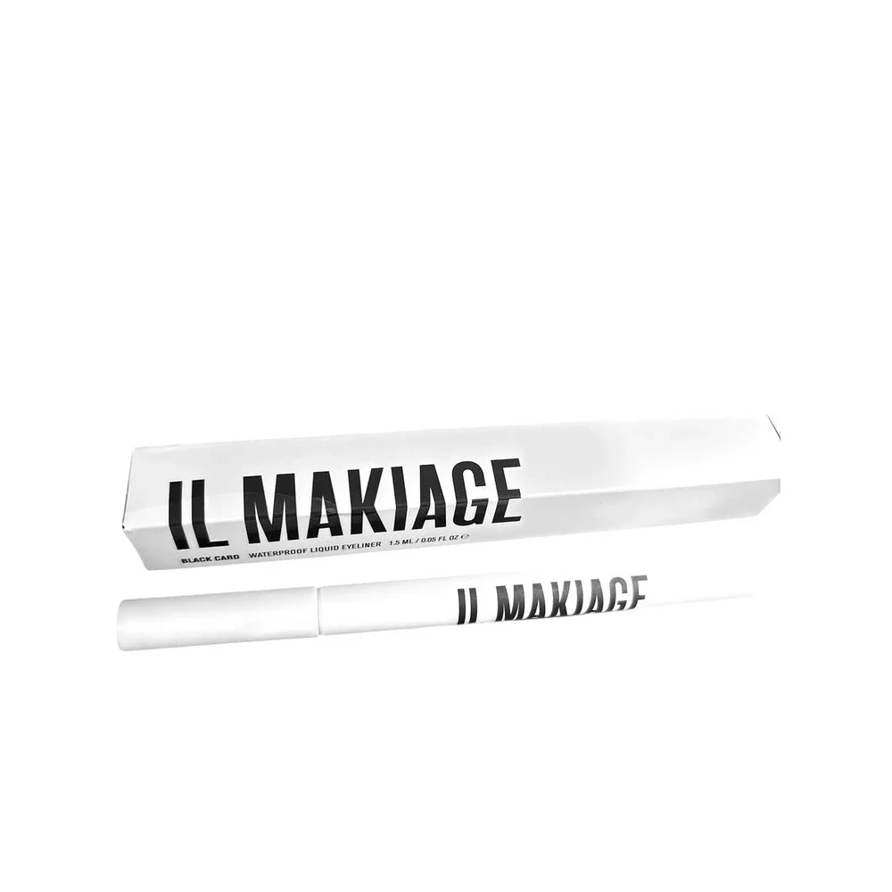 IL MAKIAGE Black Card Liquid Eyeliner Waterproof Black Felt Tip New in Box